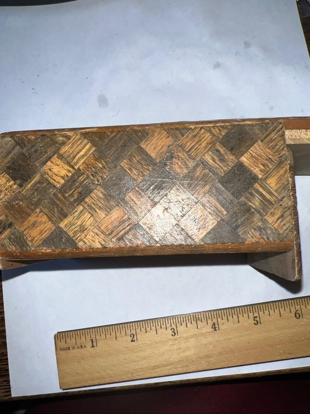 Vintage Japanese puzzle box Himitsu Bako wooden parcay